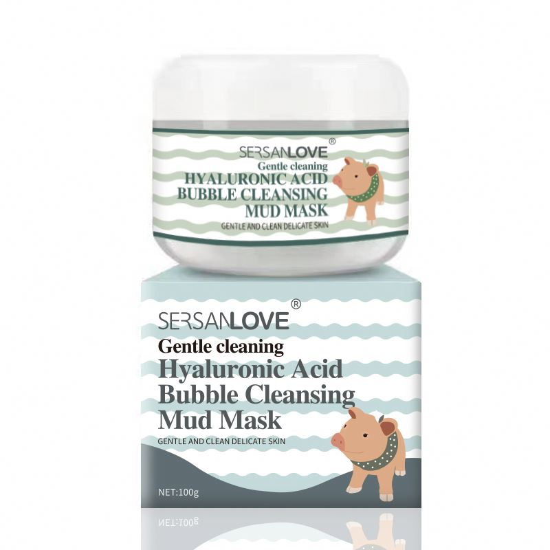 Маска для обличчя SERSANLOVE Hyaluronic Acid Bubble Mask Cleansing Mud 100 г УЧЕНКА