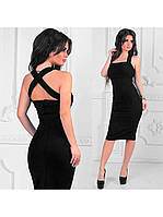 Плаття жіноче літнє шик на бретельках чорне