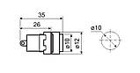 Сигнальна арматура AD22E-10DS синя 24V АC/DC, фото 7