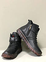 Зимові Лофери, тепле взуття, жіночі черевики, кросівки, розмір 38 чорні Код 00-0121