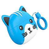 Дитячі бездротові навушники Bluetooth HOCO Cat EW46 в кейсі Blue (SH019982), фото 3