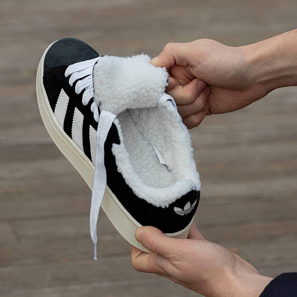 Adidas Campus Black White Winter Fur rykav ua 2013114025