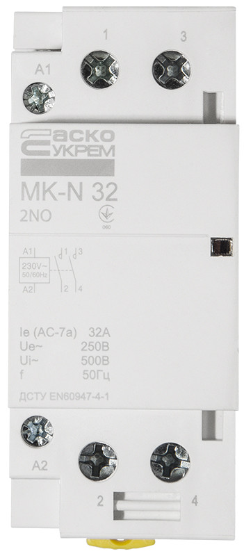 Модульний контактор MK-N 2P 32A 2NO 220V