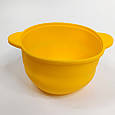 Силіконова чаша для воскоплаву, об'єм 400 мл, Жовта, фото 3