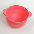 Силіконова чаша для воскоплаву, об'єм 400 мл, Рожева, фото 3