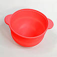 Силіконова чаша для воскоплаву, об'єм 400 мл, Червона, фото 3
