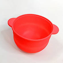 Силіконова чаша для воскоплаву, об'єм 400 мл, Червона