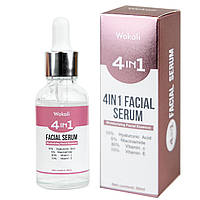 Сыворотка Wokali 4 in 1 Facical Serum увлажняющая с гиалуроновой кислотой, витаминами C, E и ниацинадами 30