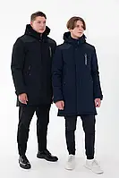 Молодежная мужская куртка с капюшоном на зиму-осень/ Стильное классическое демисезонное пальто для мужчин