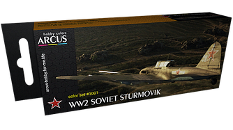Набір фарб 'WW2 Soviet Sturmovik' Arcus 1001