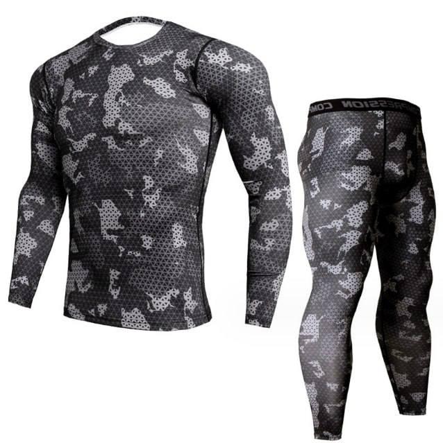 Комплект компрессионный 2в1 рашгард леггинсы camo compression 2XL - фото 1 - id-p2013169246