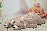 М'яка іграшка плюшевий ведмедик "Сплячий ведмідь" 45 см Коричневий, фото 5