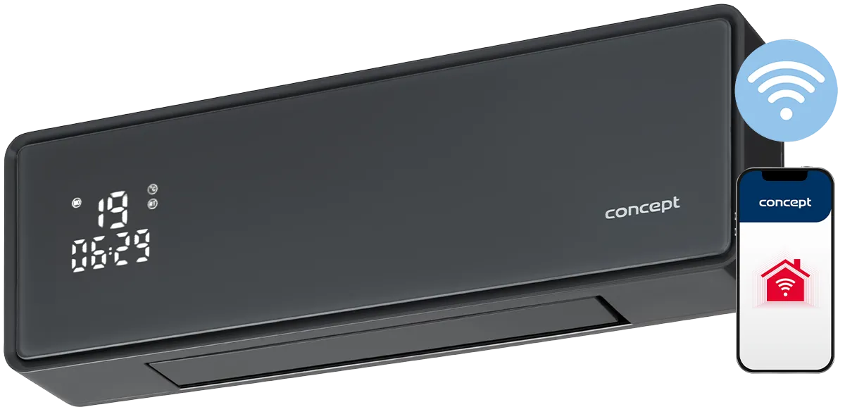 Обігрівач настінний керамічний Concept QH4100 Wi-Fi Smart 2000 Вт дисплей таймер з пультом ДК