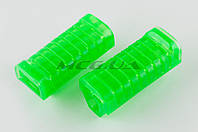 Резинки подножек водителя для мопеда Delta (силиконовые, зеленые) "XJB"