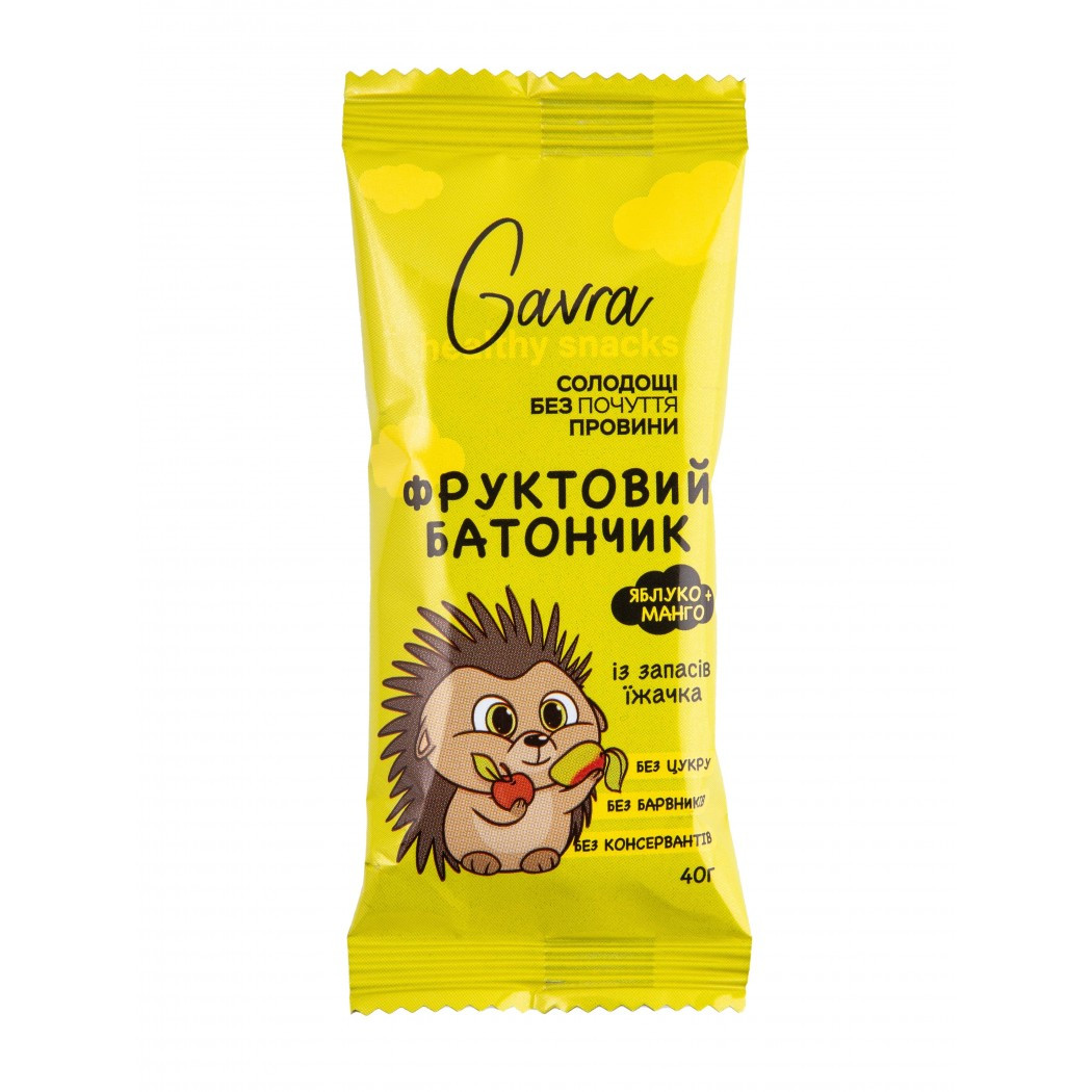 Дитячий фруктовий батончик яблуко-манго Gavra (Гавра) 40 г