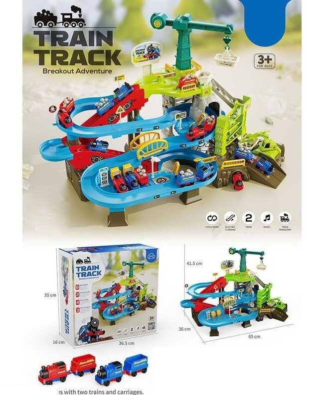 Трек із поїздами залізниця Т 911 А підйомник музика, фото 1