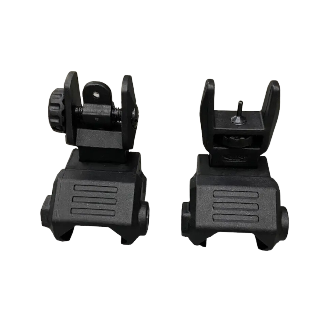 Мушка та цілик низькі, DLG TACTICAL (DLG-166), колір Чорний, знімні на Picatinny, відкидні, фото 1