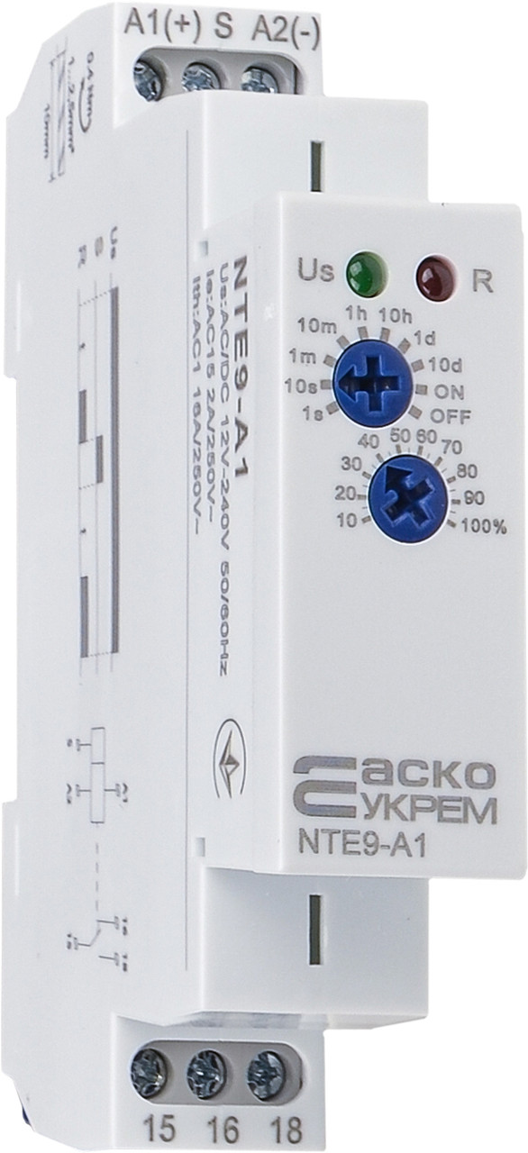 Реле задержки времени включения NTE9-A1 AC/DC 12-240V - фото 1 - id-p2013035181