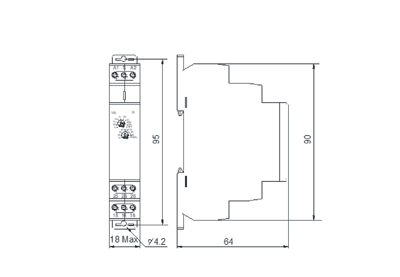 Реле задержки времени включения NTE9-A1 AC/DC 12-240V - фото 6 - id-p2013035181