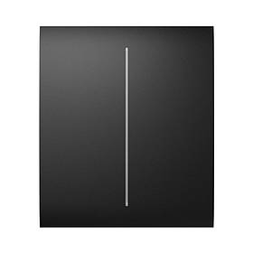Накладна панель для двоклавішного вимикача Ajax CenterButton 2-gang [55] for LightSwitch Jeweler black 45115.140.BL