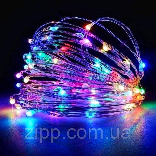 Гірлянда роса від USB 5м кольорова