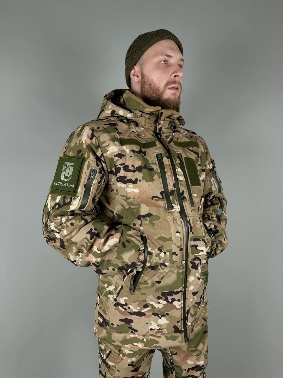 Куртка зимова Soft Shell на стьобаній підкладці мультикам, якісна тепла куртка мультикам, фото 1