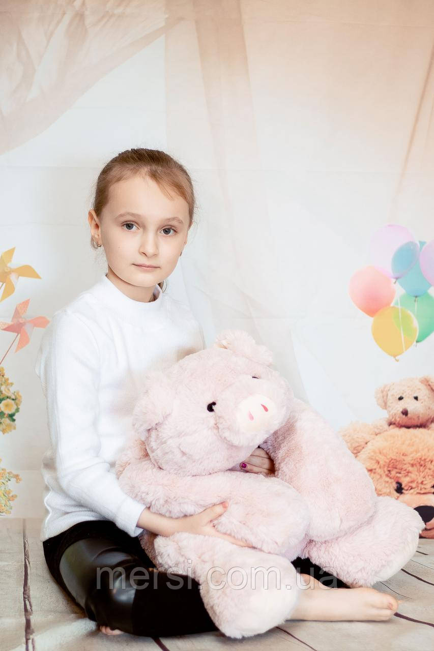 М'яка іграшка плюшева "Свинка ледарка" 70 см   подушка-обіймашка, фото 1