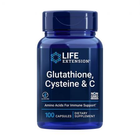 Glutathione Cysteine & C Life Extension, 100 капсул