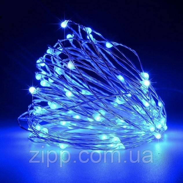 Гірлянда роса від USB 10м Синя