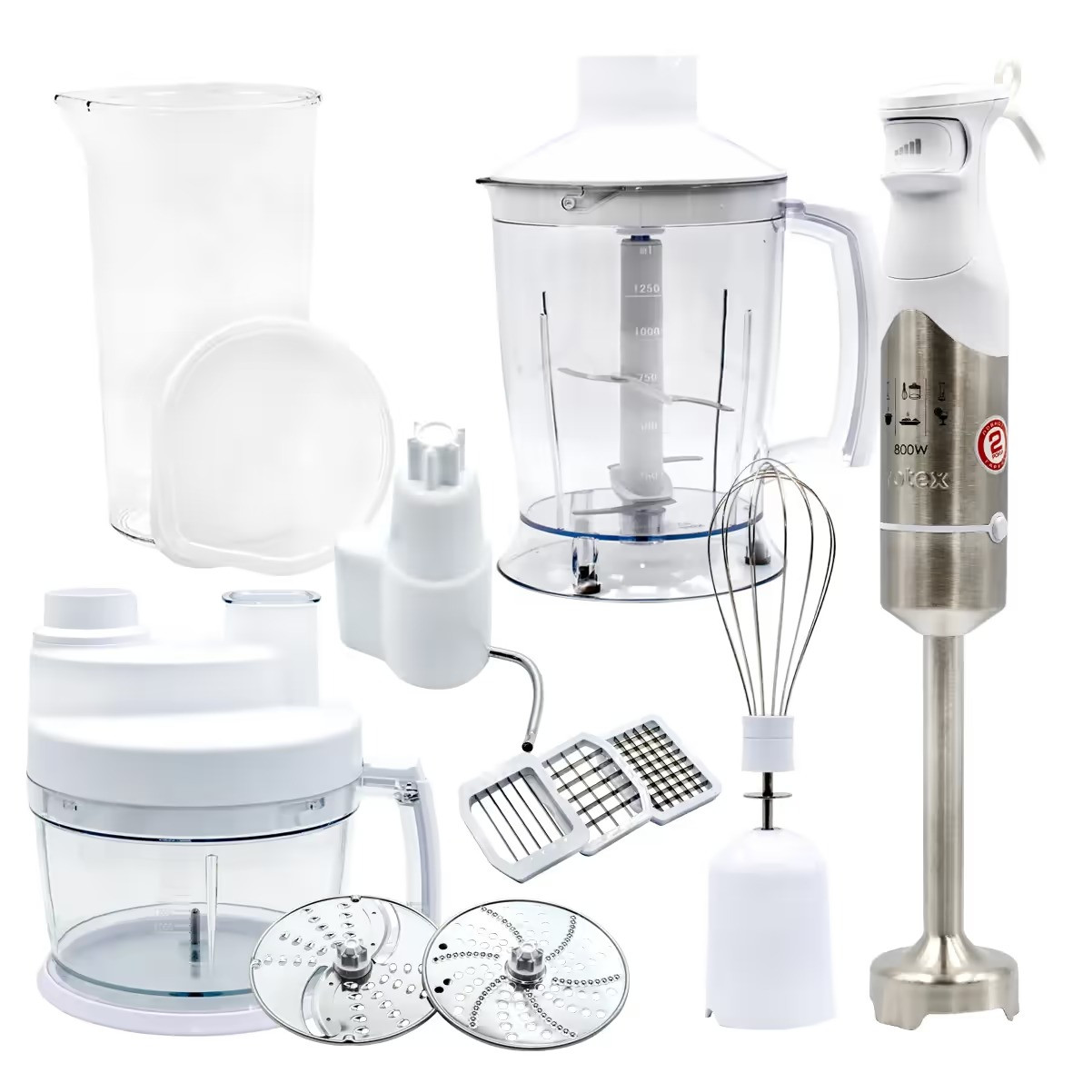 Блендер багатофункціональний ROTEX RTB970-B ручний занурювальний з насадкою для пюре-дранників шинкуванням для кухні