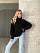 Светр вязанний AO123 Чорний Oversize S-L, фото 5