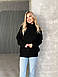 Светр вязанний AO123 Чорний Oversize S-L, фото 4