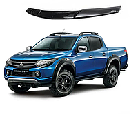 Дефлектор капота (мухобойка) Mitsubishi L200/Pajero Sport 2006-2015 (Митсубиси Л200) 5641K215