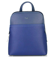 Женский городской рюкзак синий David Jones стильный рюкзак для девушки из эко-кожи