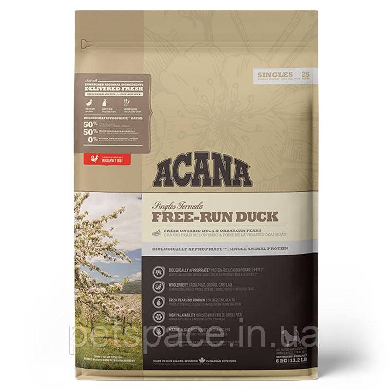 Корм Acana Free Run Duck (Акана Фрі Ран Дак всіх порід і вікових груп з качкою) 11,4кг.