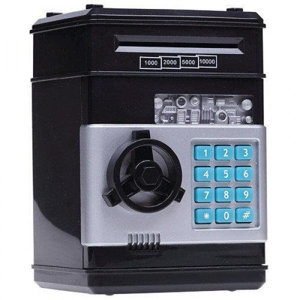 Чорна Електронна скарбничка сейф із кодовим замком EL510 FM227