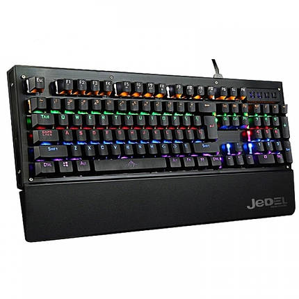 Механічна клавіатура ігрова Jedel Mechanical KL90 дротова з підсвічуванням для комп'ютера USB Чорний, фото 2