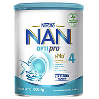 Суха молочна суміш Nestle NAN 4 Optipro з олігосахаридом 2'FL для дітей від 18 міс. 800 г (7613034698926)