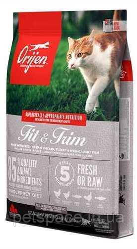 Корм Orijen Fit&Trim (Оріджен Фіт енд Трім для котів з зайвою вагою), 1,8кг.