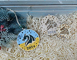 Підвіска Дракон 2024 в шарі 7см