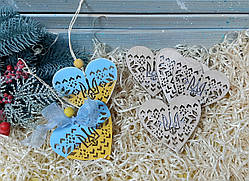 Підвіска Серце "Вишиванка" з Тризубом, 9см