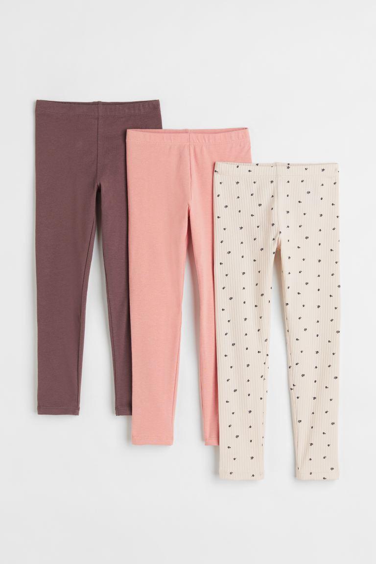 Лосини для дівчинки коричнево-фіолетовий/квітковий H&M 128см