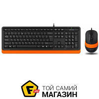 Комплект (клавиатура и мышь) A4Tech F1010 Orange