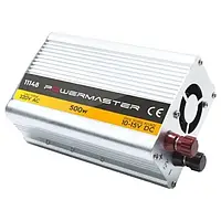 Инвертор напряжения PowerMaster PM-11148-500 500 (300 Вт), 12/220 с аппроксимированной синусоидой