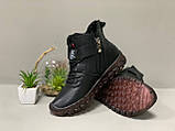 Зимові Лофери, найзручніше взуття, жіночі черевики, кросівки, розмір 36 чорний Код 00-0119, фото 7