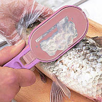 Рыбочистка нож для чистки рыбы Killing-fish Knife Розовая LF227