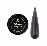 Будівельний гель вітражний F.O.X Vitrage Builder gel Black, 15 ml