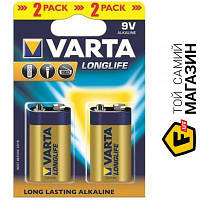 Батарейка Varta Longlife 9V 6LR6 Extra BLI 2 1 Alkkaline (04122101412)