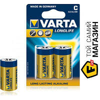 Батарейка Varta LONGLIFE C Extra BLI 2 ALKALINE (04114101412)
