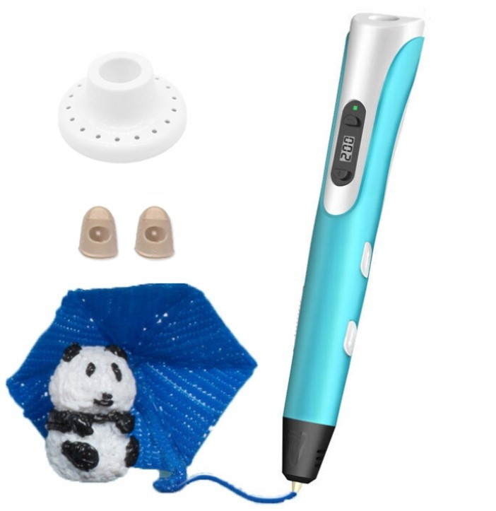 3D-ручка для творчості Geeetech TG18 3D PLA/PCL/ABS з комплектом ниток 72 м Бірюзова, фото 1